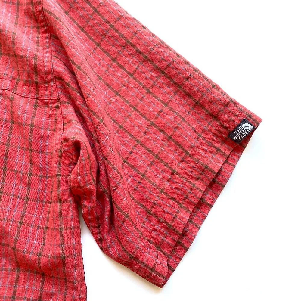 The North Face Hiking Shirt Red Plaid Size L